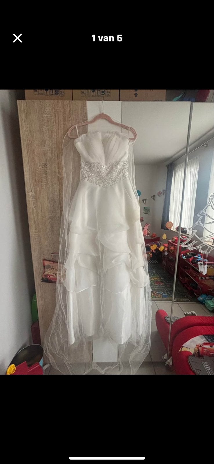 Trouwkleed small/medium, Ophalen, Zo goed als nieuw