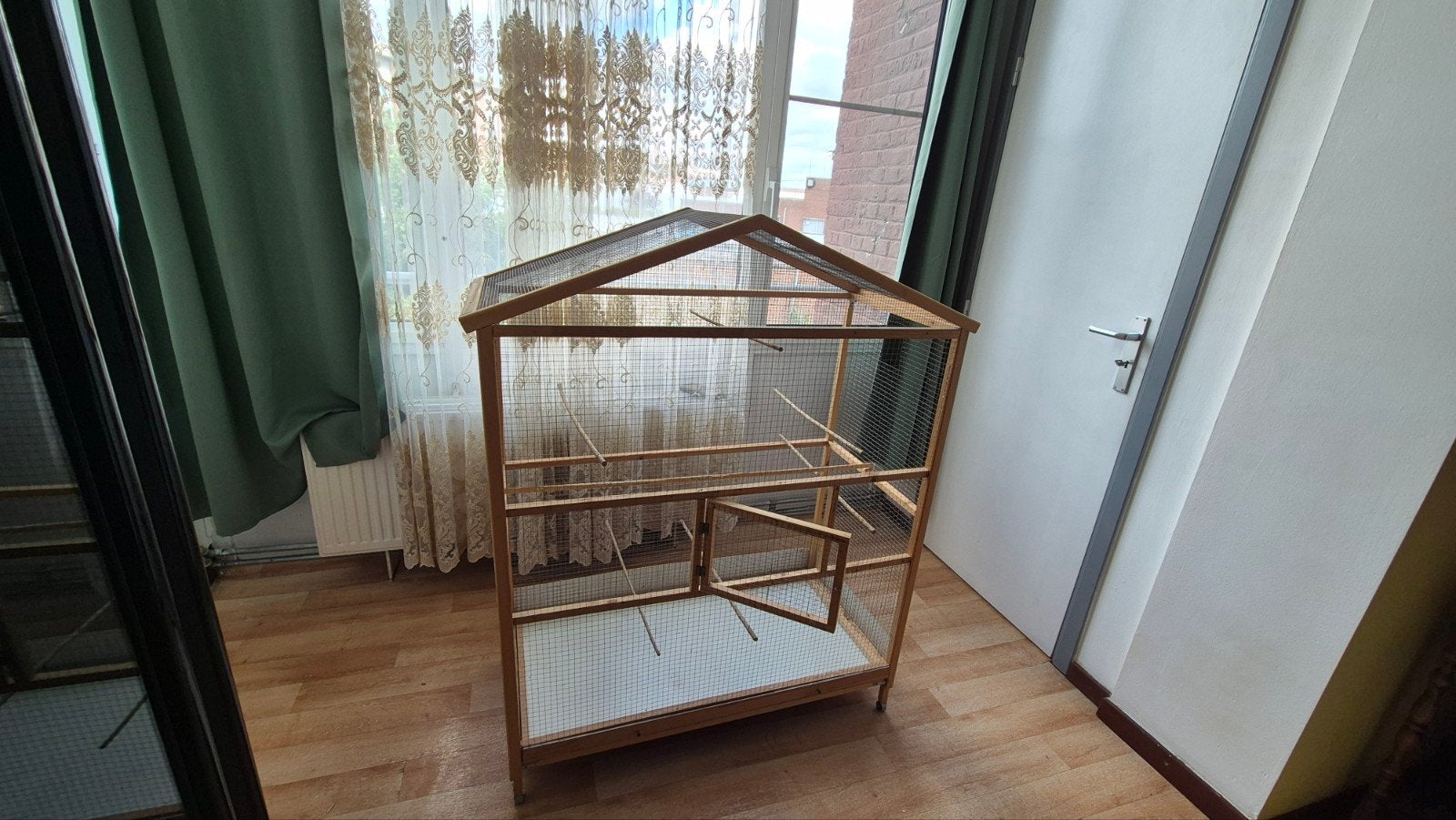 Cage à oiseaux Home-made, Enlèvement, Utilisé, Bois, Cage à oiseaux