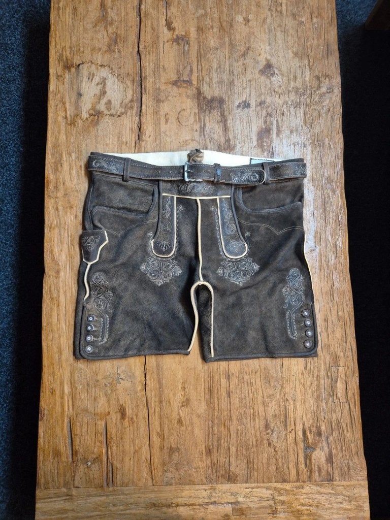 Mooie leren heren lederhosen, Kleding | Heren, Alpenlife, Bruin, Overige maten, Ophalen of Verzenden