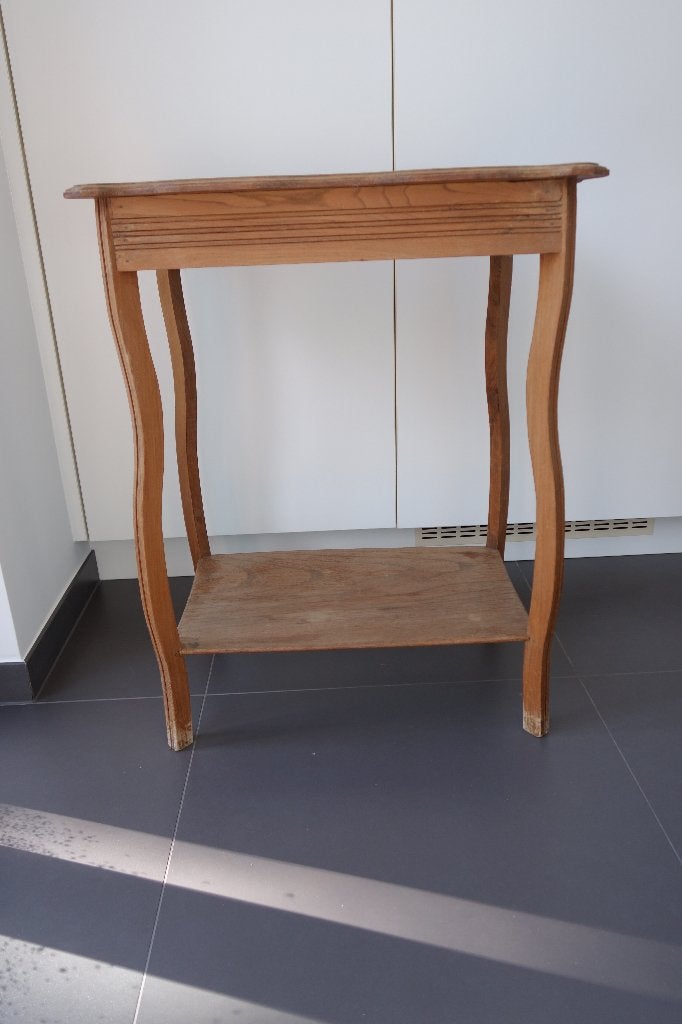 Vintage houten bijzettafeltje, Antiek en Kunst, Ophalen