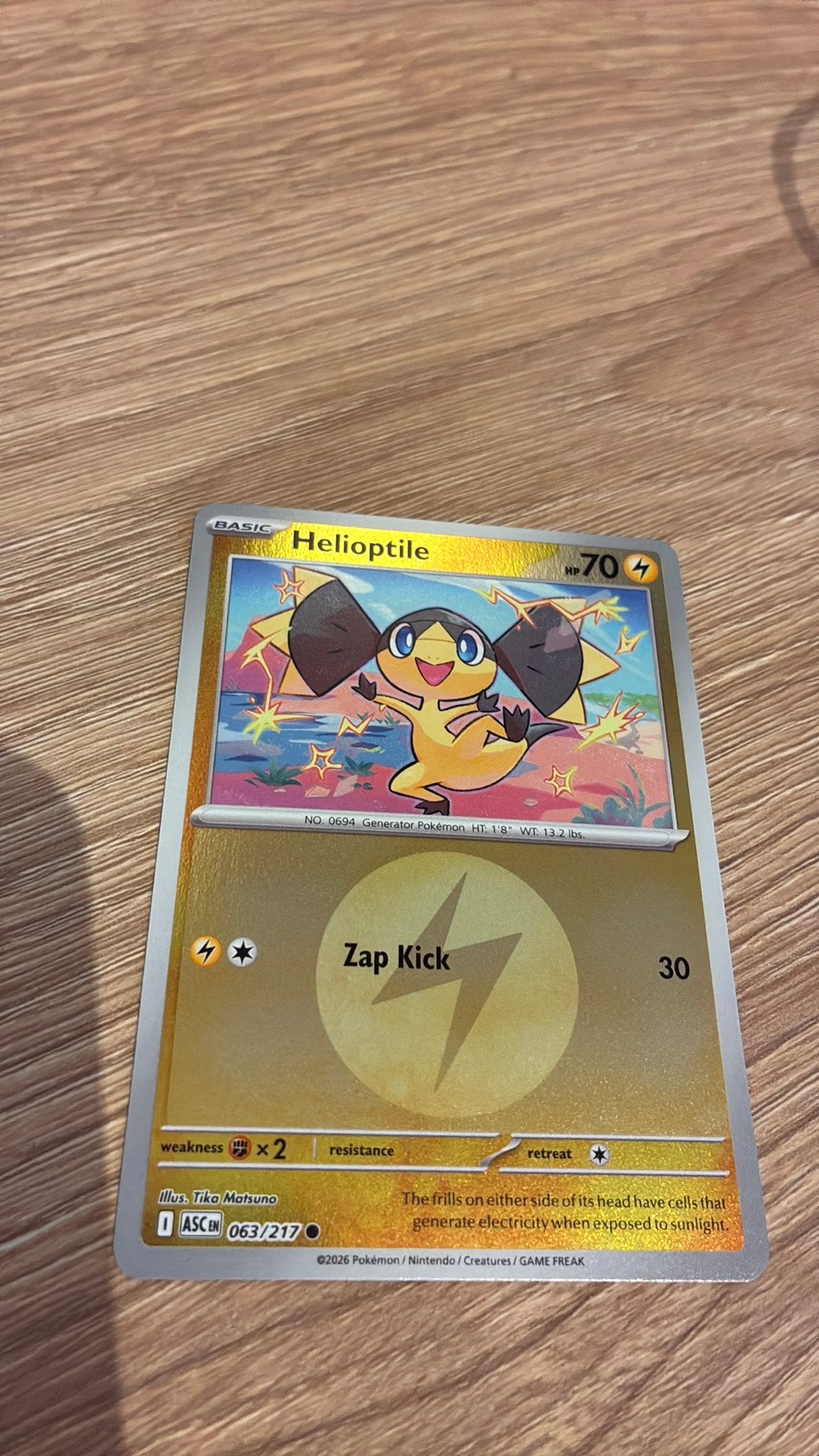 Helioptile #063 Reverse - Ascende Heroes - Pokemon, Enlèvement ou Envoi, Comme neuf, Plusieurs cartes