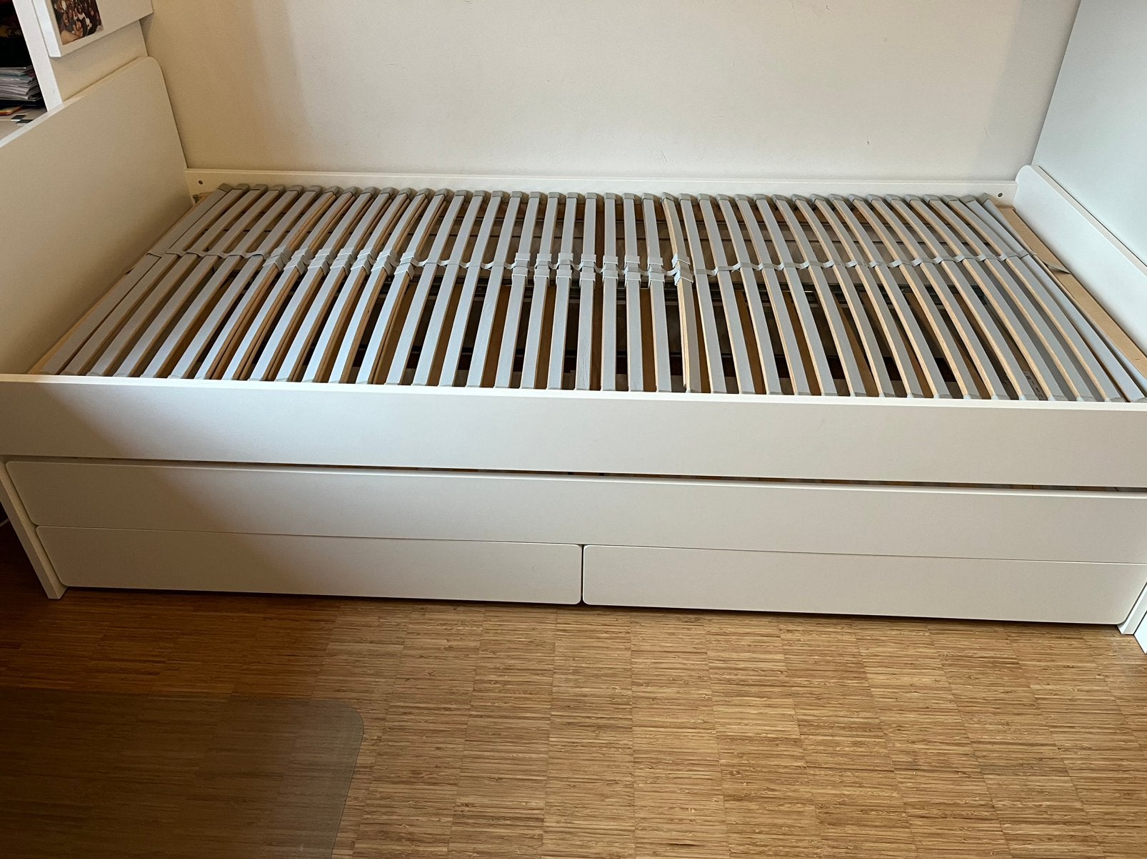 Uitschuifbaar bed Släkt Ikea te koop., Ophalen, Verstelbaar, 90 cm, Eenpersoons