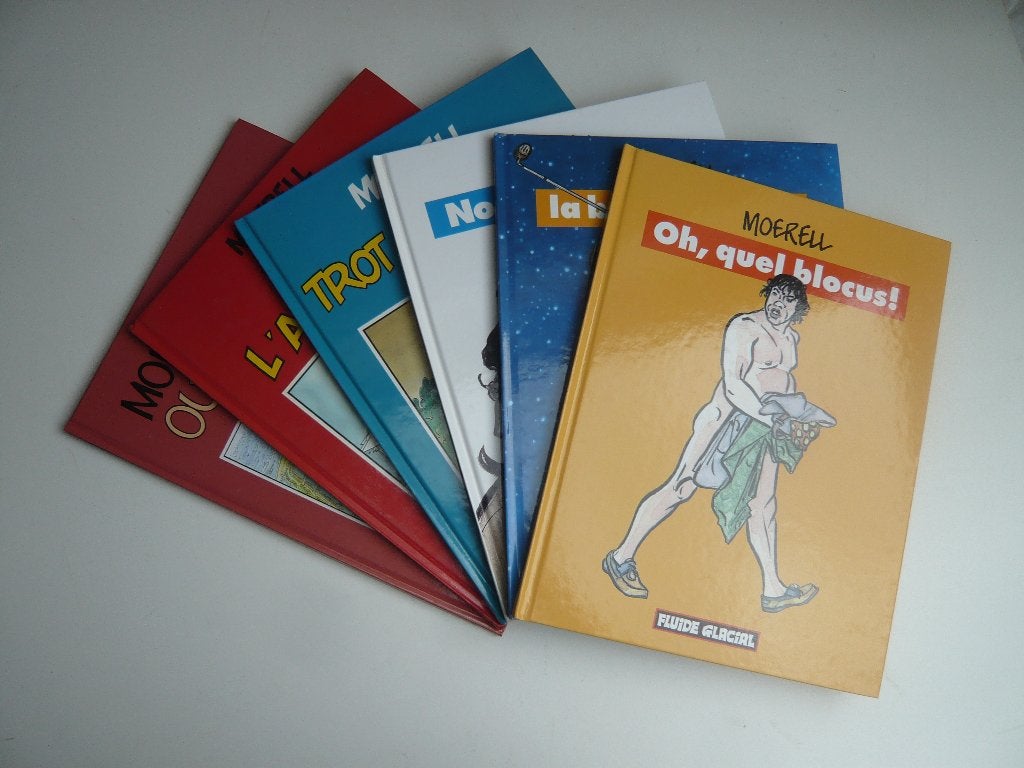 Bd MOERELL x 6 albums (EO tbe) avec ex-libris, Boeken, Stripverhalen, Gelezen, Complete serie of reeks, Ophalen of Verzenden, MOERELL