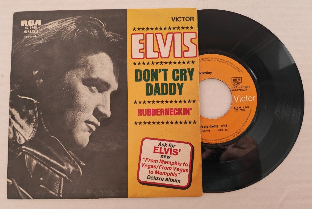 ELVIS PRESLEY - Don't cry daddy (45t), CD & DVD, Vinyles Singles, Comme neuf, Pop, 7 inch, Enlèvement ou Envoi