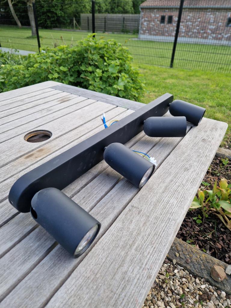 Lampen rail, Huis en Inrichting, Ophalen, Zwart, Zo goed als nieuw, Overige vormen