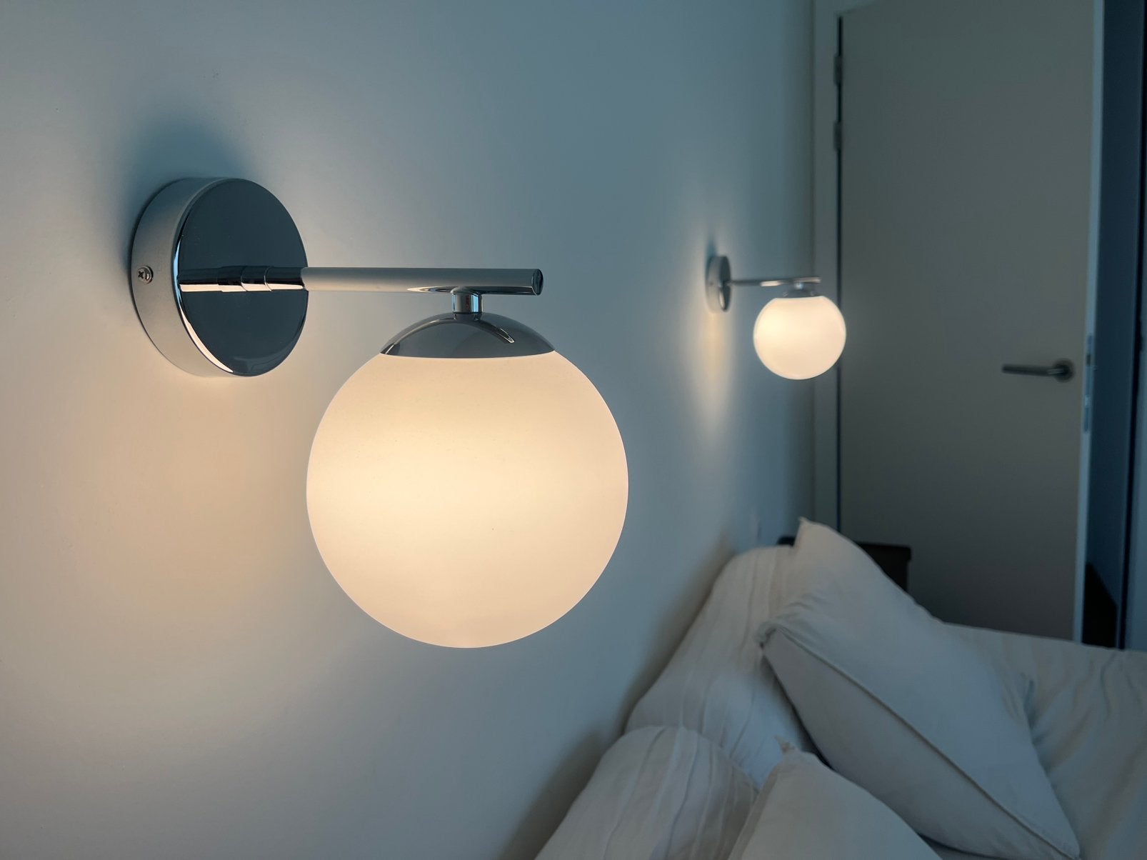 Wandlamp chrome atlanta westwing, Huis en Inrichting, Ophalen of Verzenden, Zo goed als nieuw