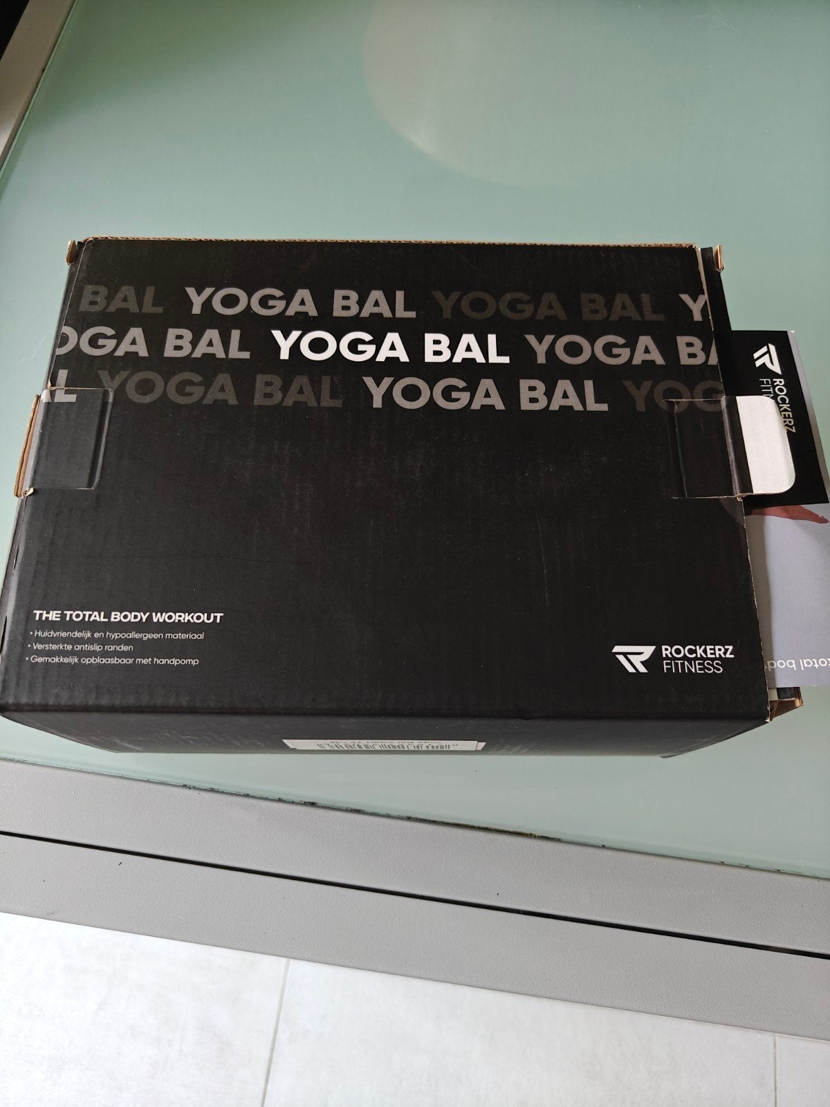 yoga bal merk rockers fitness. zwart 75cm, Ophalen, Nieuw, Yoga-accessoire