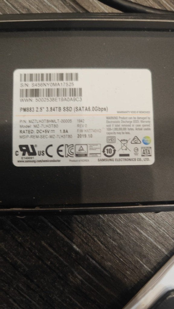 SSD 3.84TB Samsung PM883 TLC SSD - dit is een kansje, Enlèvement ou Envoi, Reconditionné, Interne, 3.84TB