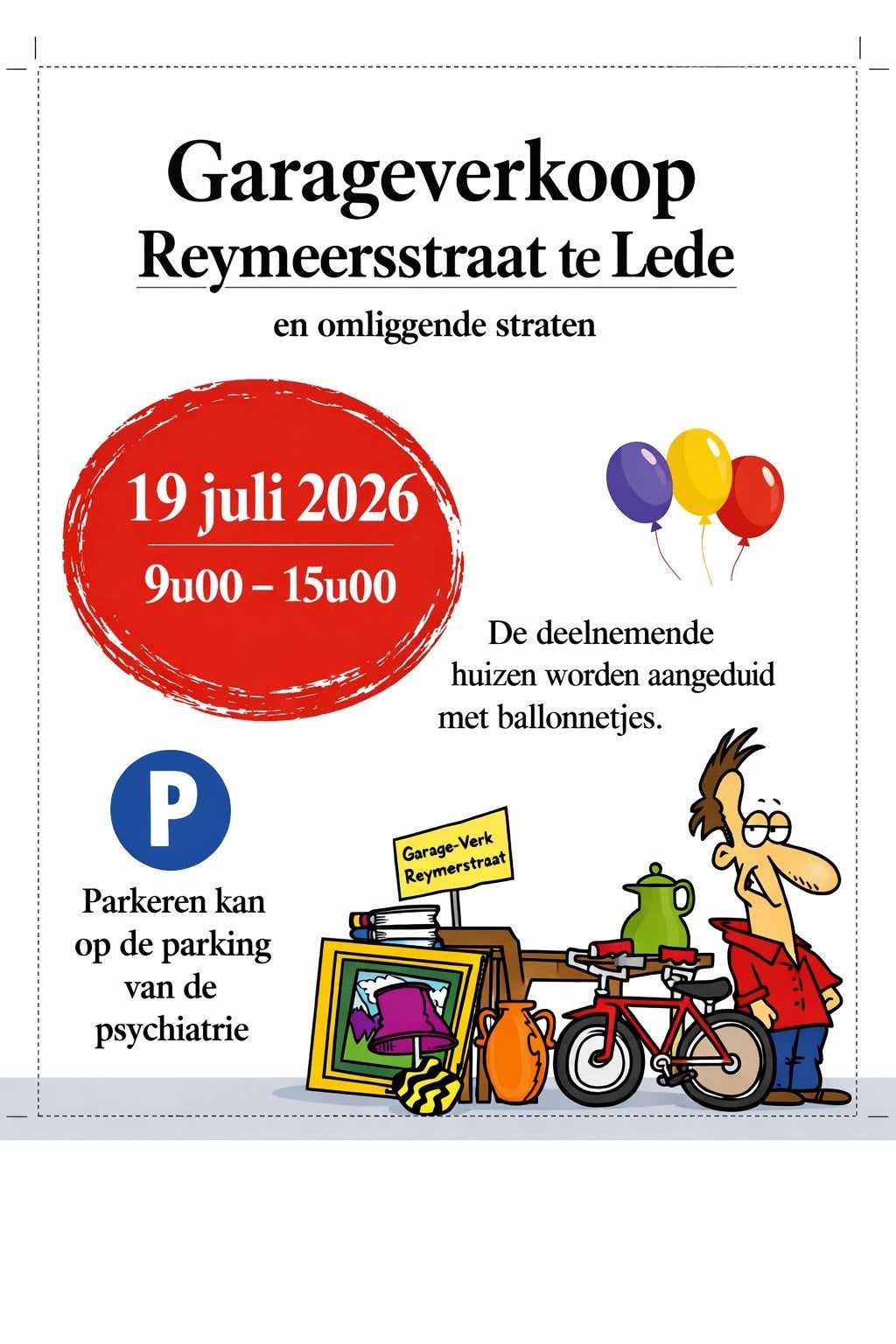 MEMBRES DE LA VENTE DE GARAGE 19 JUILLET 2026, Divers, Lots de brocante, Enlèvement