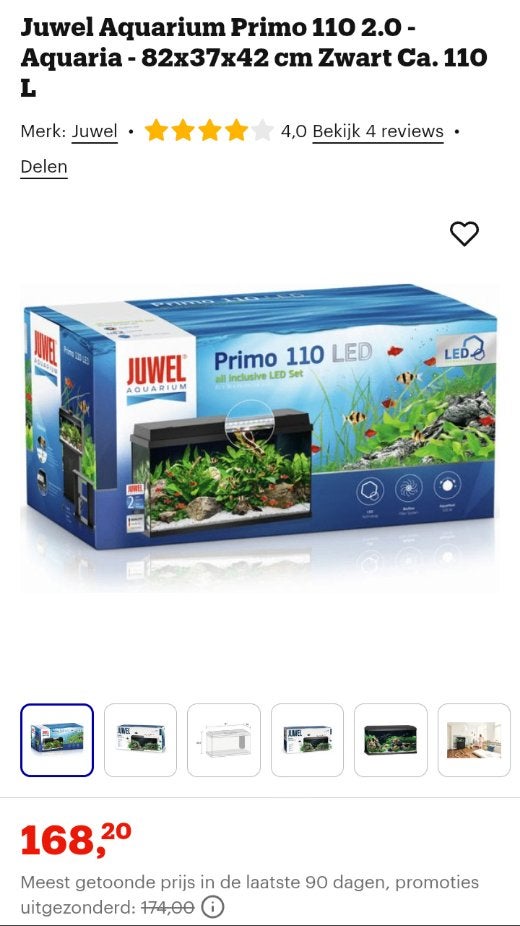 Juwel 110l (new), Ophalen, Zo goed als nieuw, Juwel