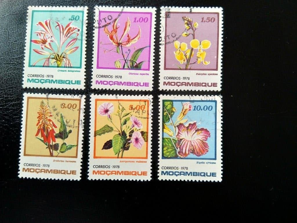 Bloemen, Mozambique 1978, Postzegels en Munten, Postzegels | Thematische zegels, Verzenden, Gestempeld, Dier of Natuur