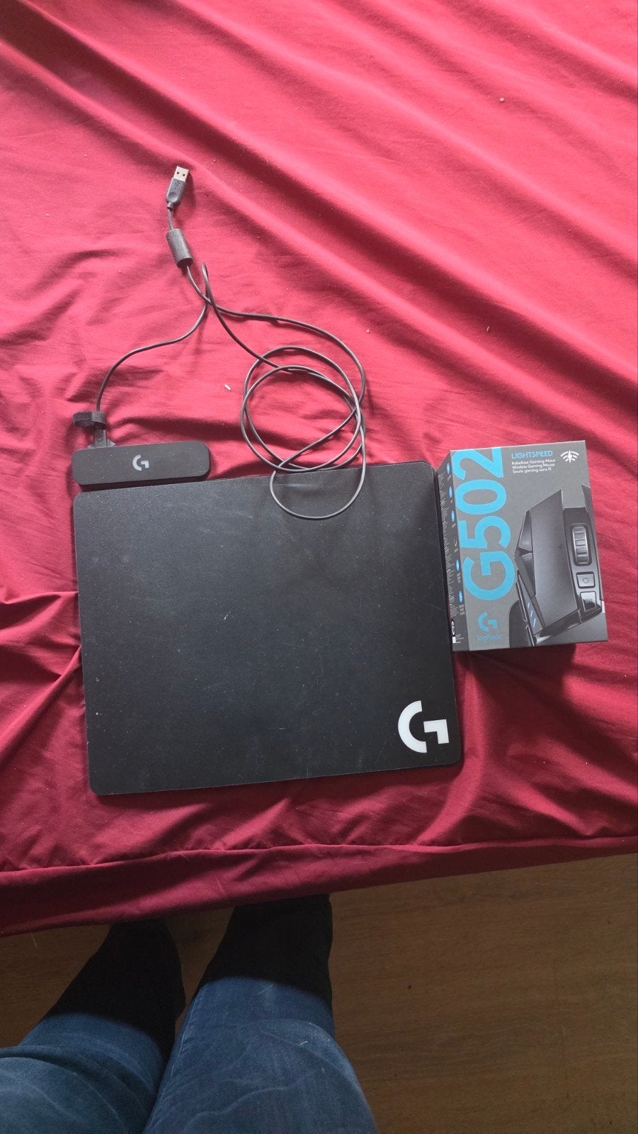 Pack Gaming Logitech G - Souris G502 Lightspeed Wireless + T, Computers en Software, Muizen, Zo goed als nieuw, Muis, Draadloos