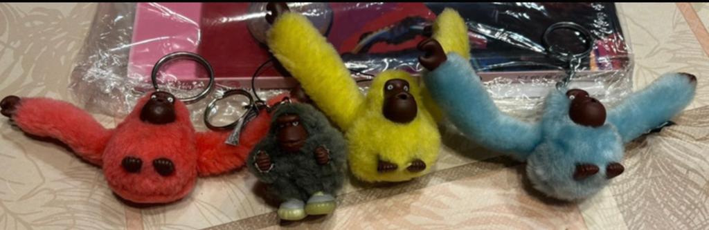 4 Kipling aapjes/sleutelhangers., Ophalen of Verzenden, Gebruikt, Knuffel of Figuurtje