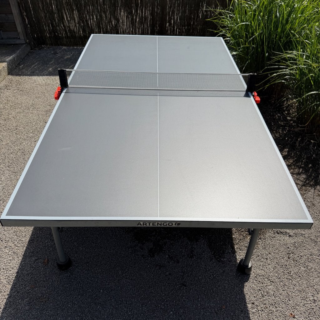 tafeltennistafel outdoor, Sport en Fitness, Tafeltennis, Ophalen, Zo goed als nieuw, Tafel Outdoor, Verrijdbaar