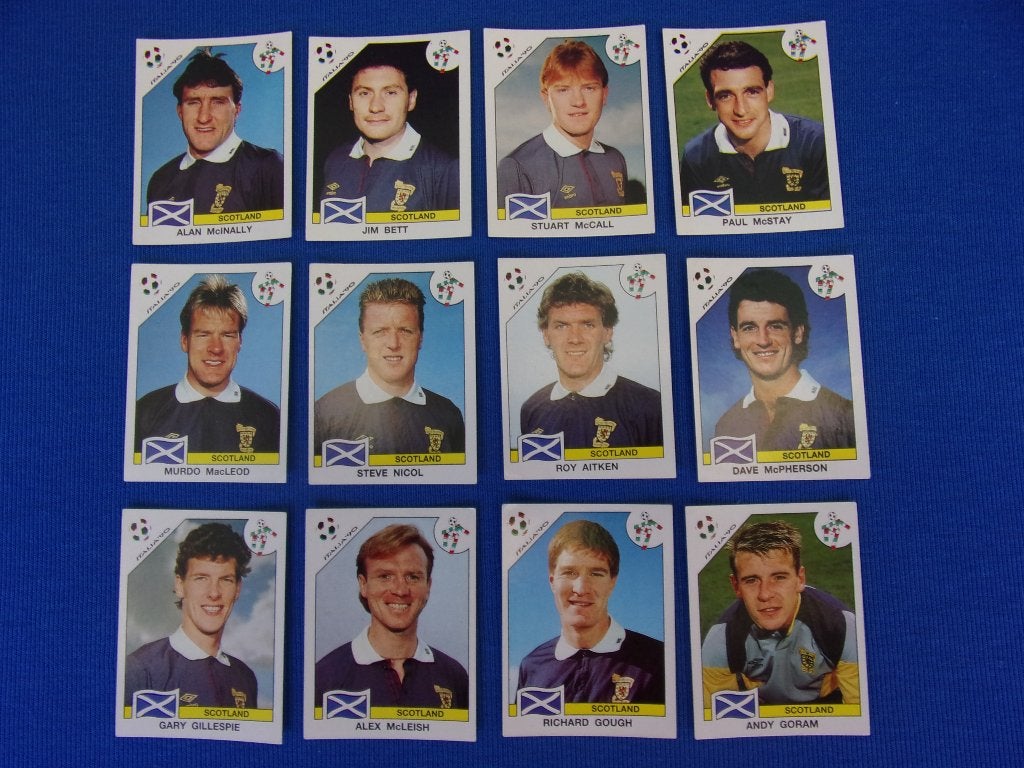 Panini Italia 90 - Schotse ploeg, Collections, Enlèvement ou Envoi, Comme neuf, Sport