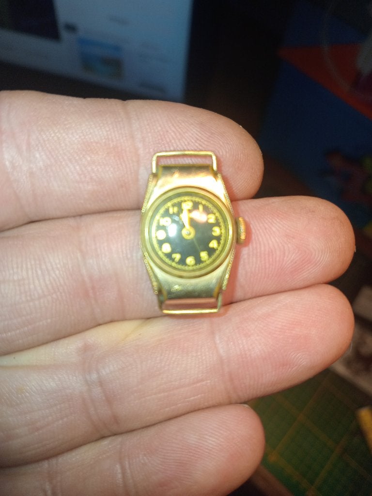 ancienne montre or laminé, Bijoux, Sacs & Beauté, Montres | Anciennes | Antiquités, Enlèvement ou Envoi, Or
