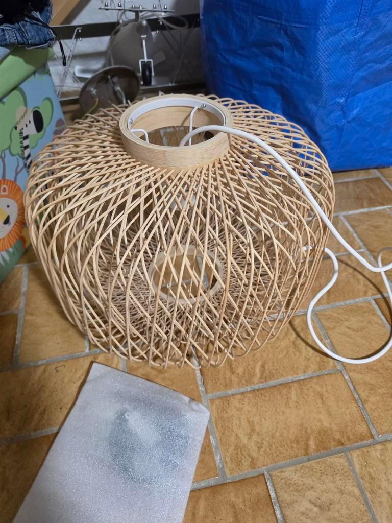 Hanglamp/designlamp van rotan — natuurlijke stijl (WEBA), Ophalen