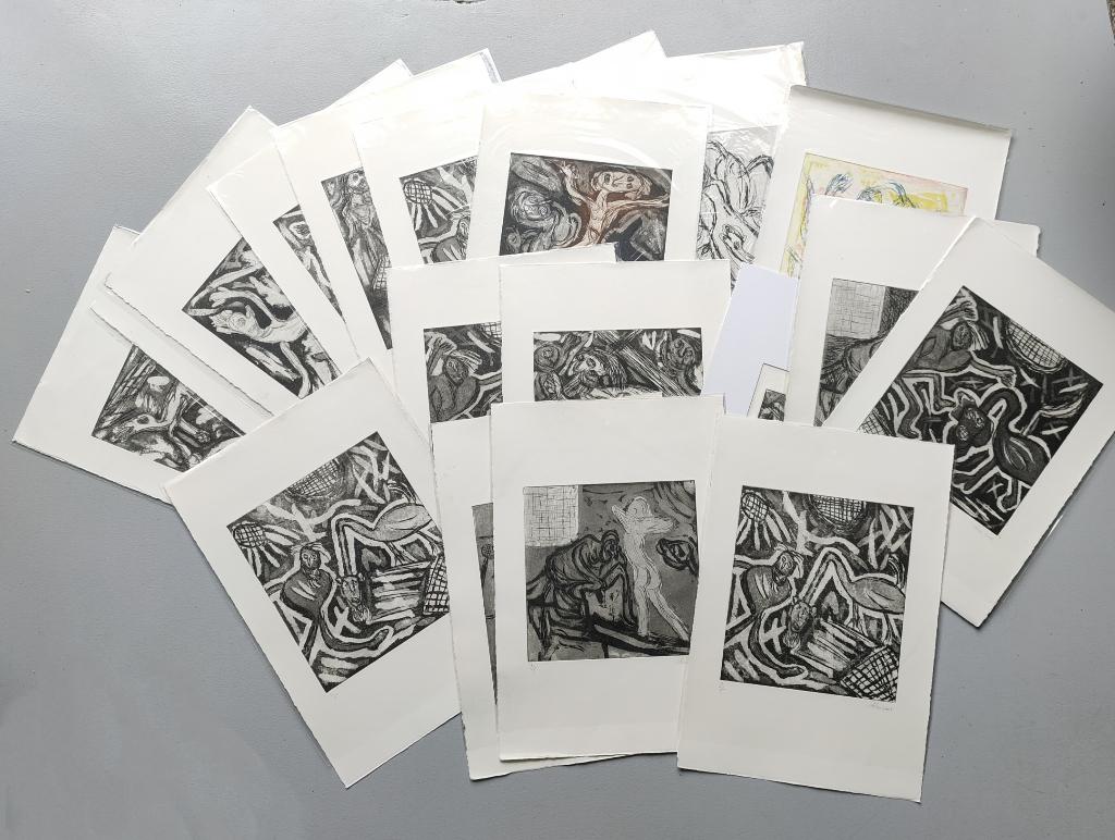 ART BRUT/20 prenten (8 euro/stuk) /gesigneerde werken, Antiek en Kunst, Kunst | Litho's en Zeefdrukken, Ophalen