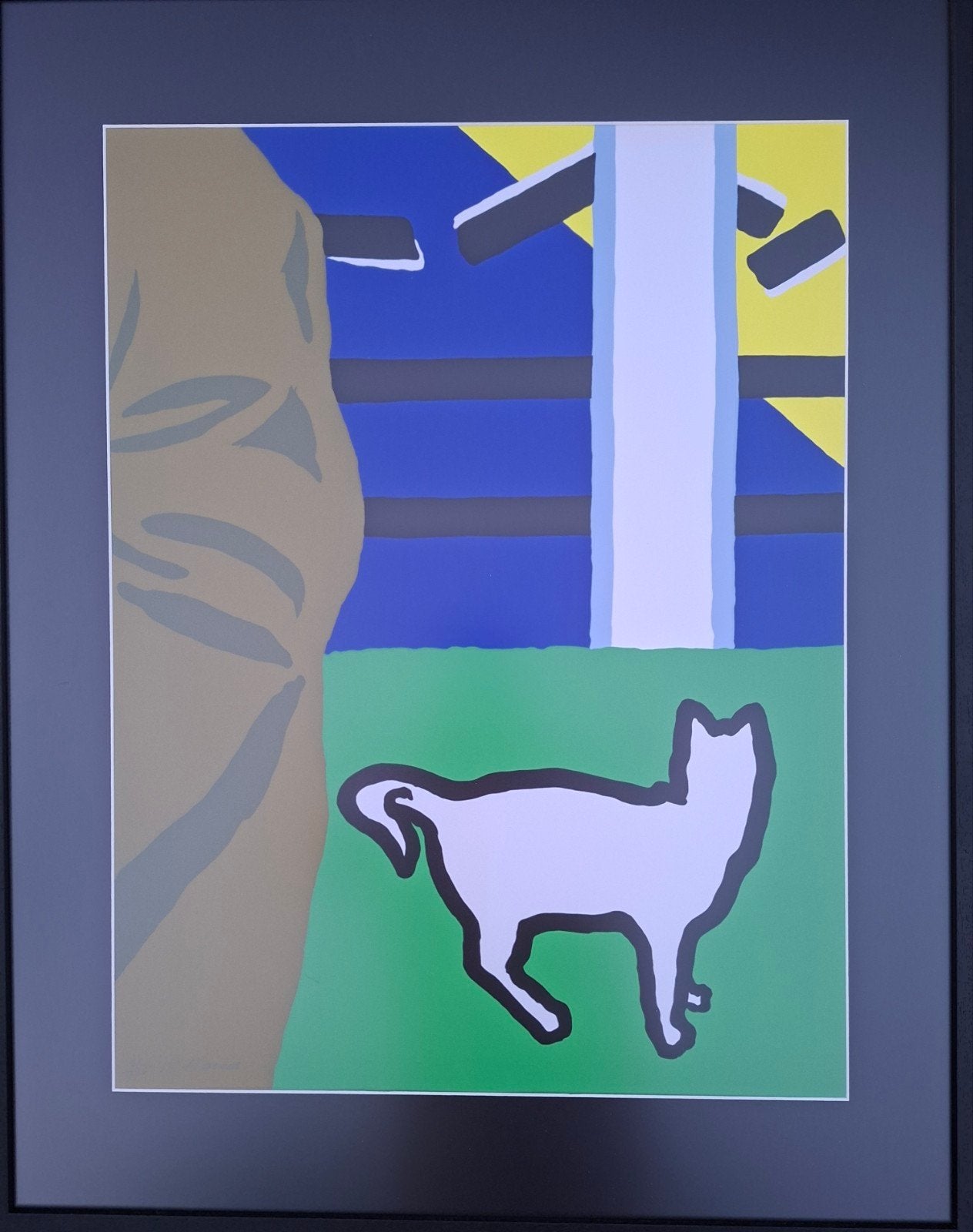 RAVEEL Roger "Gras, kat, blauw,,..." 1972  zeefdruk, Genummerd, Ophalen, Zeefdruk