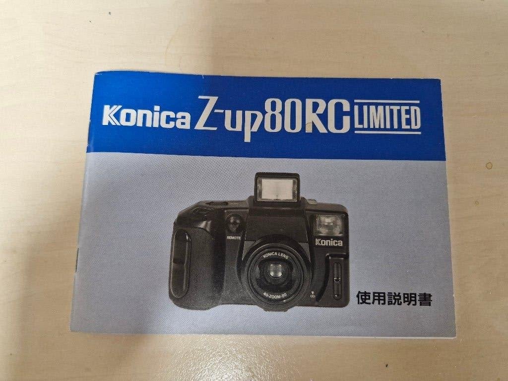 KONICA Z-up80RC Limited - Originele manual (Japans), Audio, Tv en Foto, Fotocamera's Analoog, Ophalen of Verzenden, Gebruikt, Konica