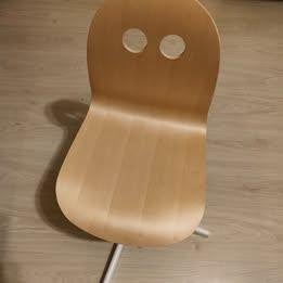 Tijdloze IKEA Jules Kinderbureaustoel (Hout/Wit), Maison & Meubles, Chaises de bureau, Comme neuf, Chaise de bureau, Blanc, Enlèvement
