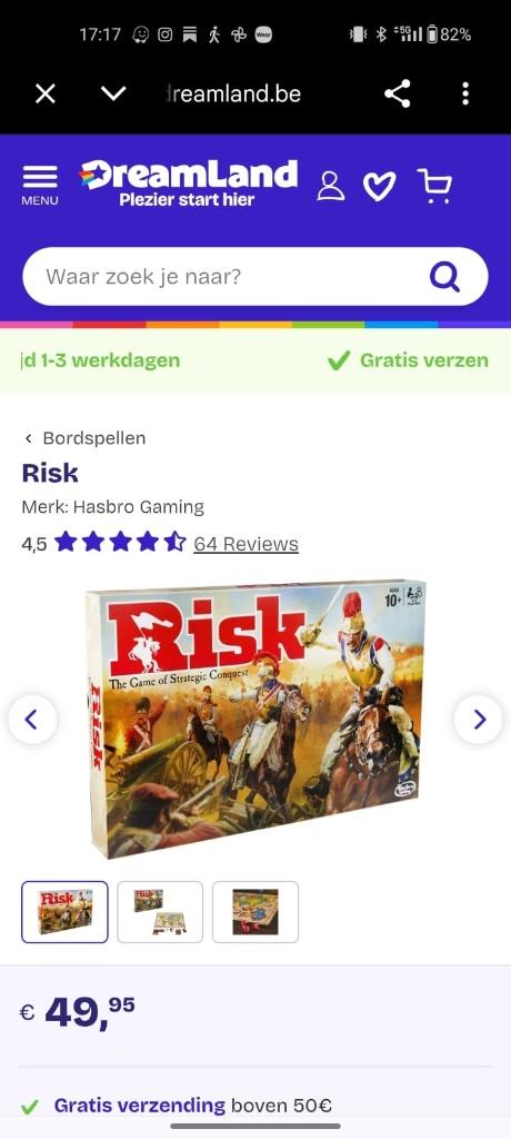 Risk luxe editie in nieuwe staat, Hobby en Vrije tijd, Ophalen, Zo goed als nieuw