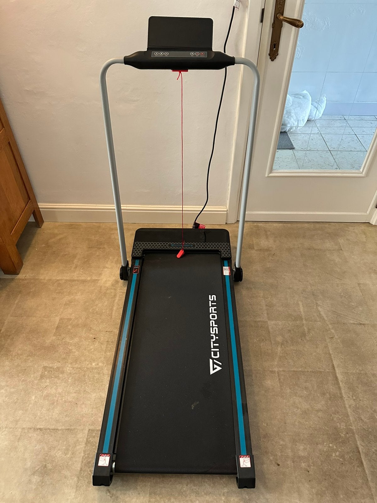 Bande de marche CITYSPORTS avec application, jusqu'à 12 km/h, Enlèvement, Comme neuf, Tapis roulant