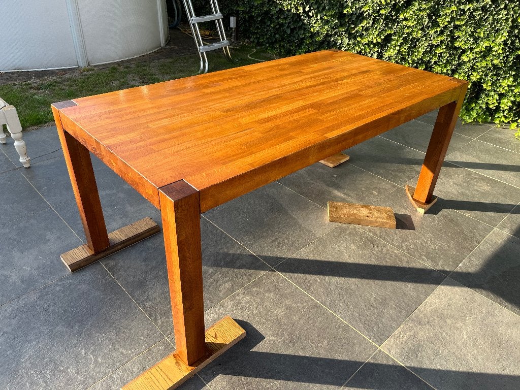 Table en bois de teck, Maison & Meubles, Teck, 150 à 200 cm, Cinq personnes ou plus, Enlèvement