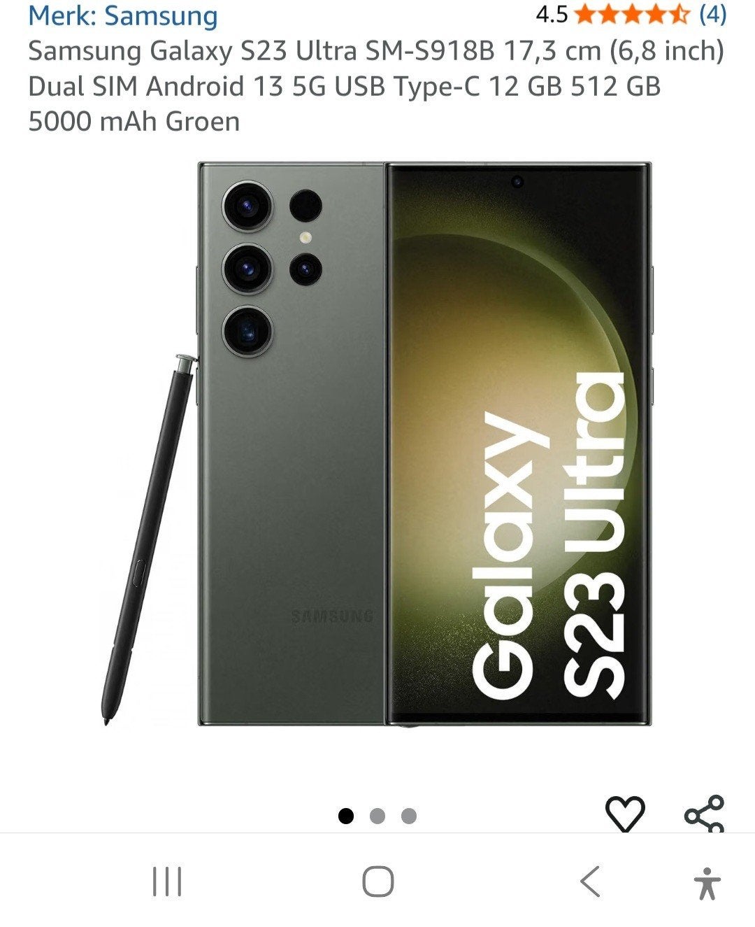 galaxy s 23 ultra, Ophalen