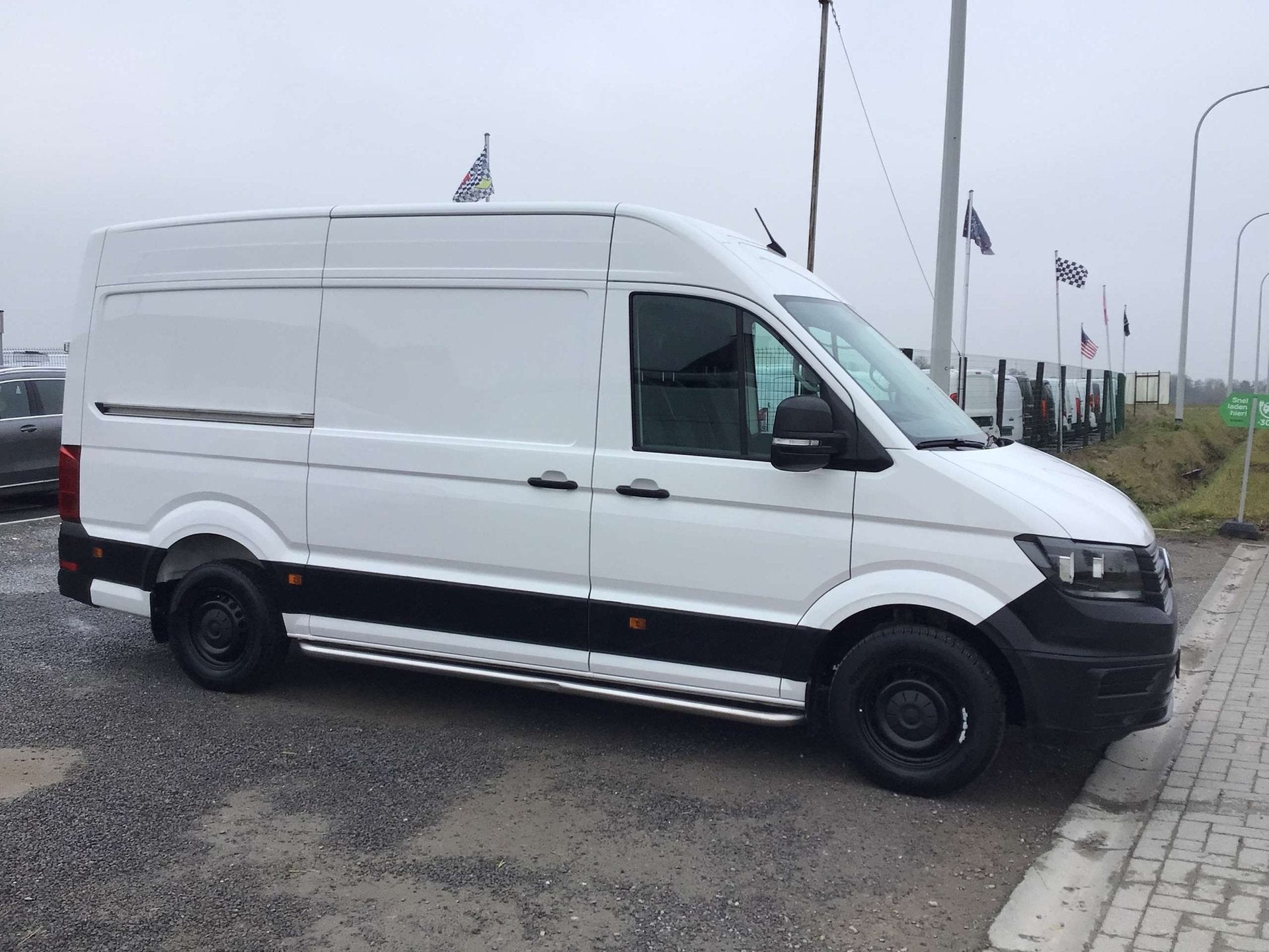 Volkswagen Crafter l3h3 140pk 2024 56000km 26950e ex, Autos, Autres modèles, Euro 6, Entreprise, 3 places