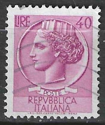 Italie 1968/1972 - Yvert 1001 - Munt van Syracuse 40 l. (ST), Verzenden, Gestempeld