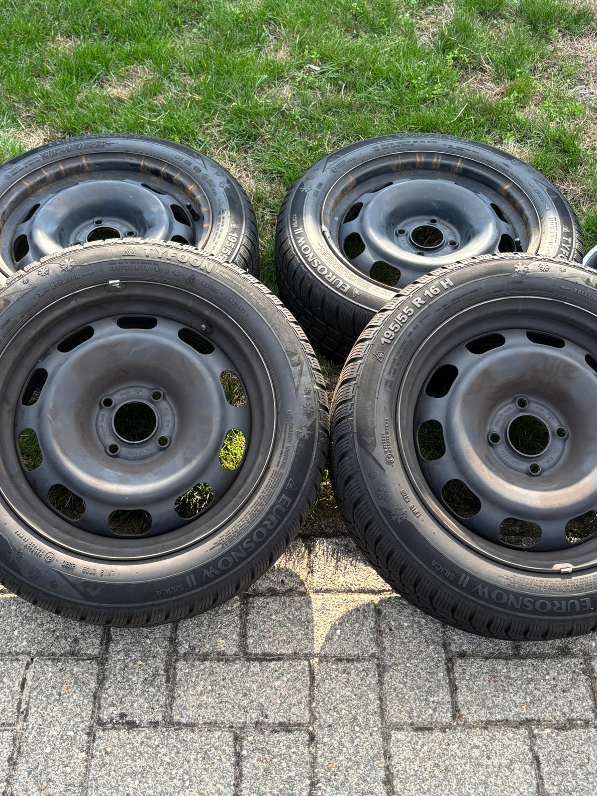 Stalen velgen met wieldeksel voor Peugeot 208, Ophalen, Gebruikt, 16 inch, Banden en Velgen