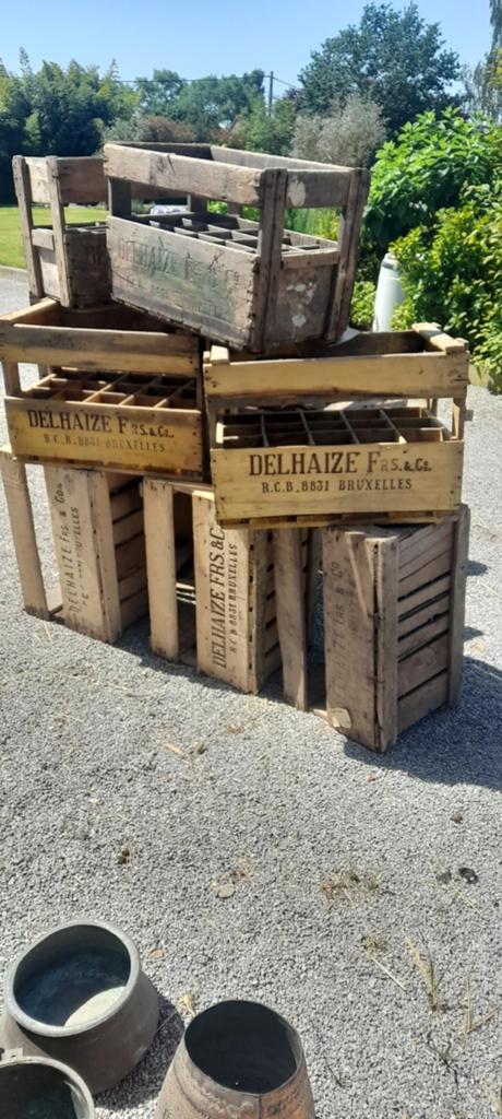 Houten kratten delhaise, Ophalen