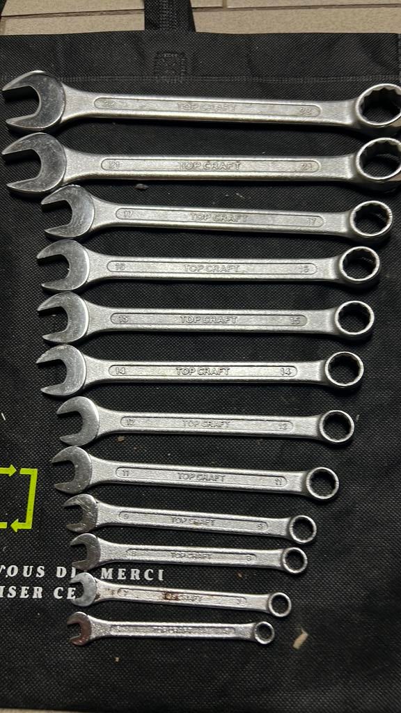 Lot de cles plates et mixtes – différentes tailles, Enlèvement, Comme neuf