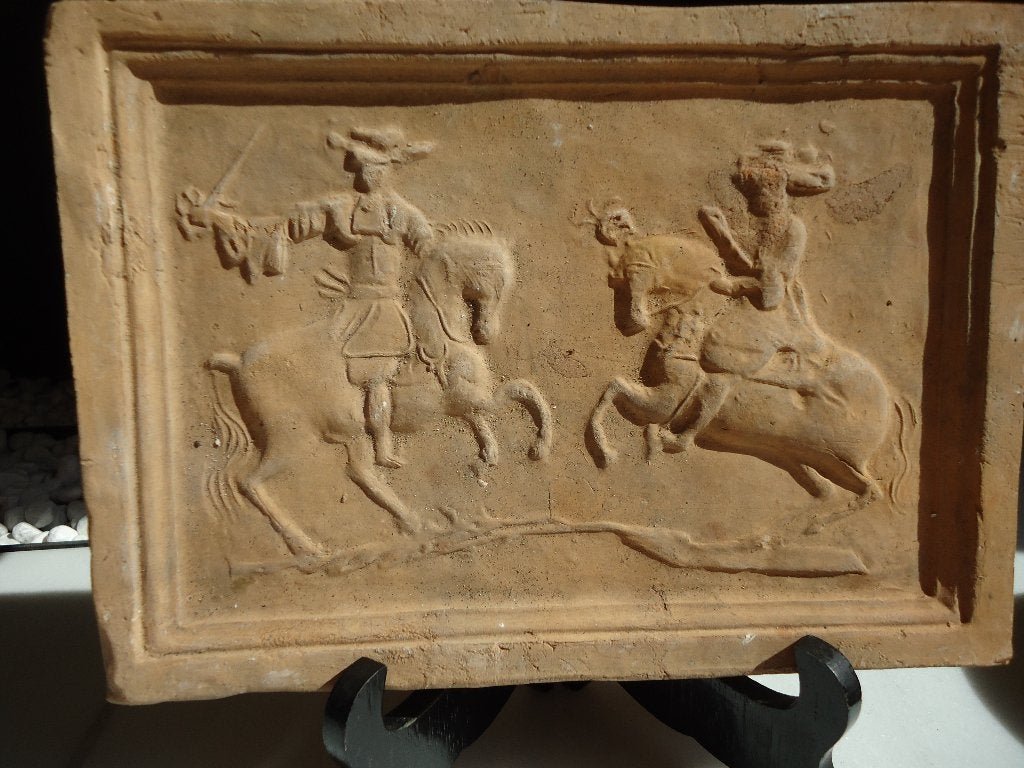 antieke tegel haardtegel Cie des Marbres d'Art terracotta, Enlèvement ou Envoi