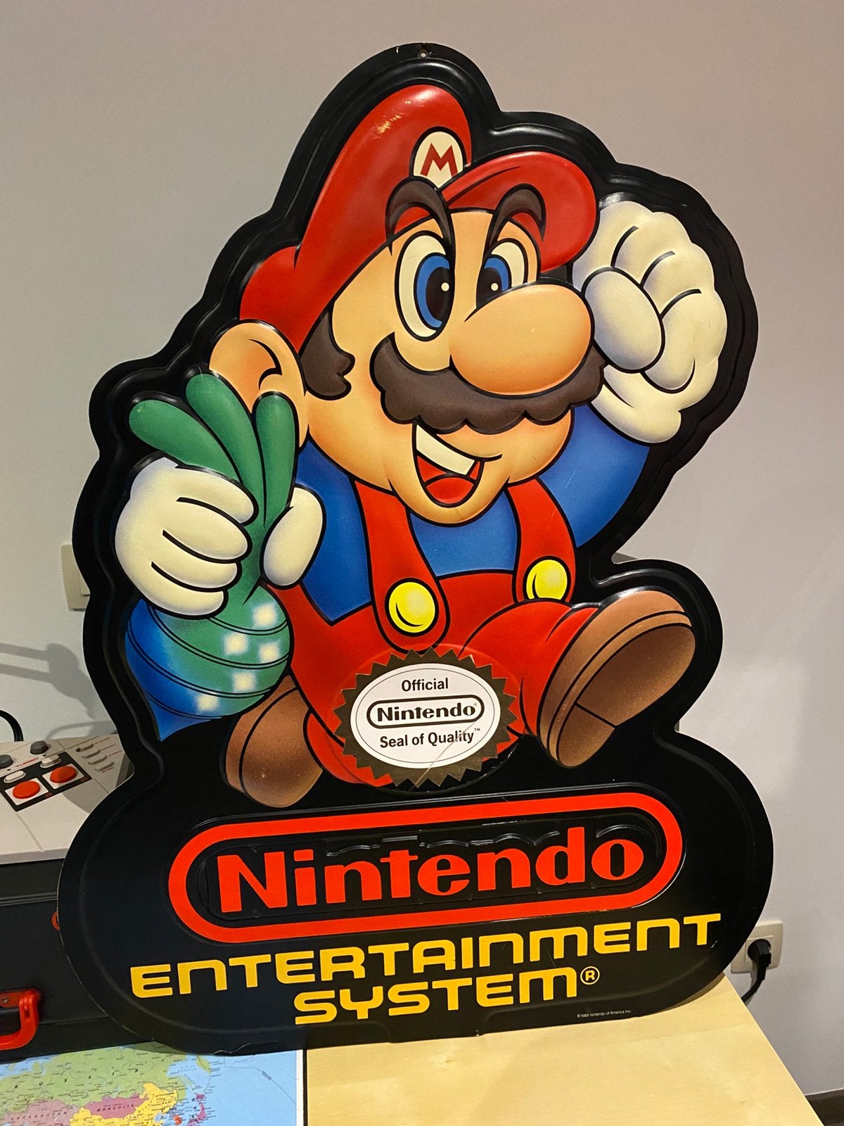 SMB2 - Super Mario Bros 2 - Store Display Sign, Games en Spelcomputers, Spelcomputers | Nintendo NES, Zo goed als nieuw, Ophalen of Verzenden