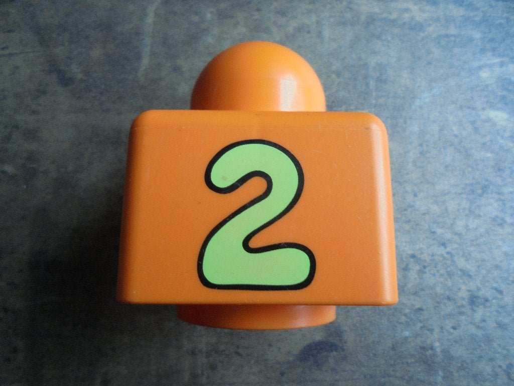Lego Primo Brick 1x1 with Print (zie foto's), Kinderen en Baby's, Ophalen of Verzenden, Gebruikt, Losse stenen, Lego Primo