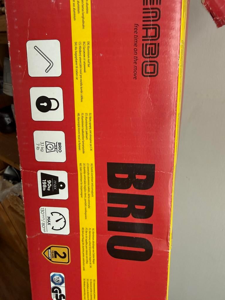 Barres de toit Menabo Brio en aluminium argenté 120 cm, Enlèvement ou Envoi, Neuf