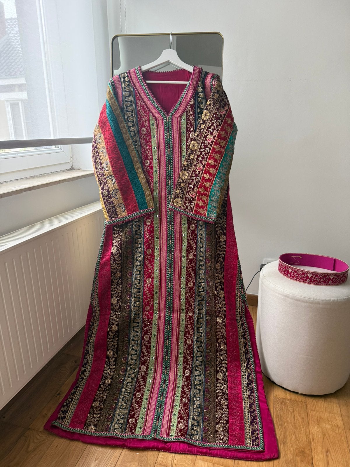 Marokkaanse handgemaakte Kaftan, Kleding | Dames, Gelegenheidskleding, Ophalen, Zo goed als nieuw, Maat 36 (S)