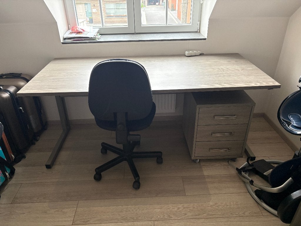 Bureau + lade + boekenkasten, Maison & Meubles, Autres marques, Avec tiroirs, Comme neuf, Enlèvement