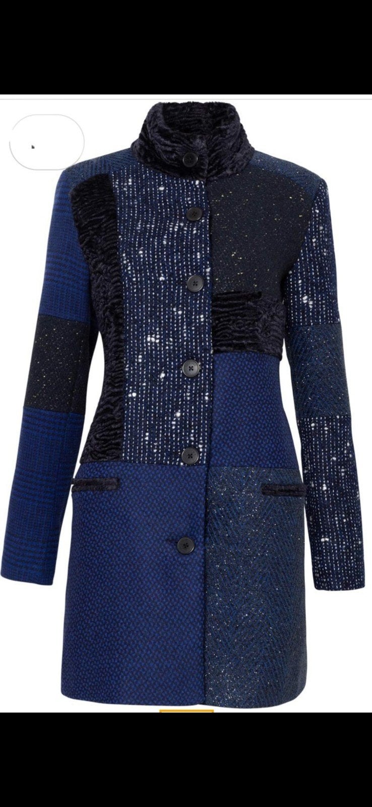 Wollen jas Desigual Spaanse maat 44 tailleert als 40/42., Kleding | Dames, Meerkleurig, Maat 42/44 (L), Ophalen of Verzenden, Zo goed als nieuw