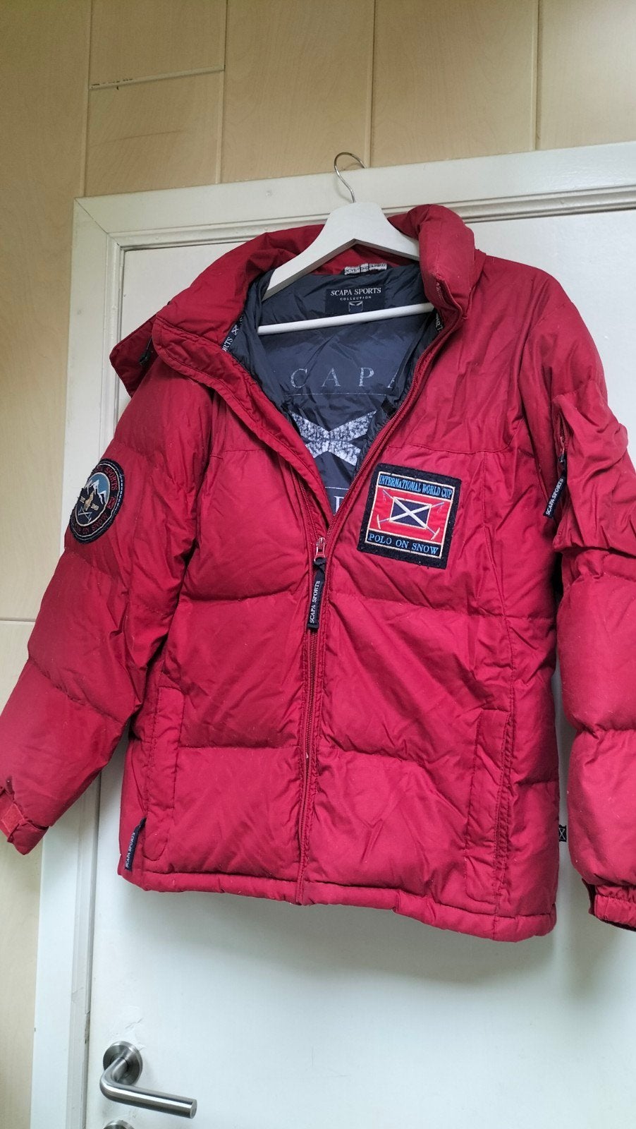Scapa Sports, bordeauxrode donzen jas L, Kleding | Dames, Ophalen of Verzenden