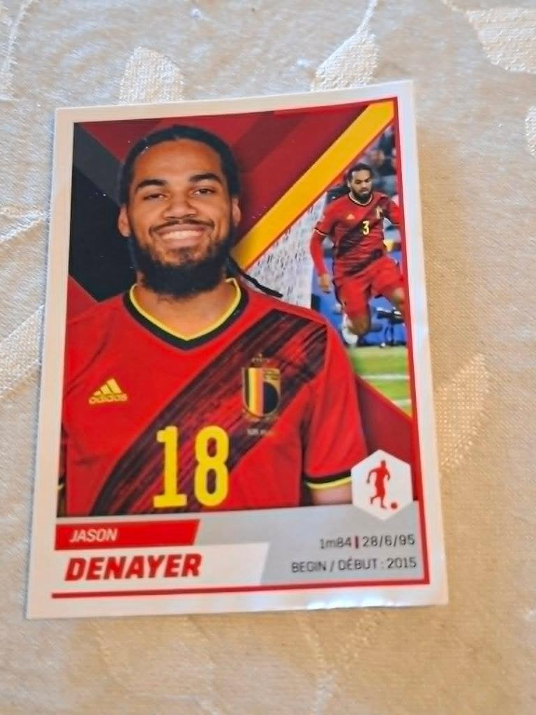 Panini / Sticker / Jason Denayer / Rode Duivels, Ophalen of Verzenden, Poster, Plaatje of Sticker