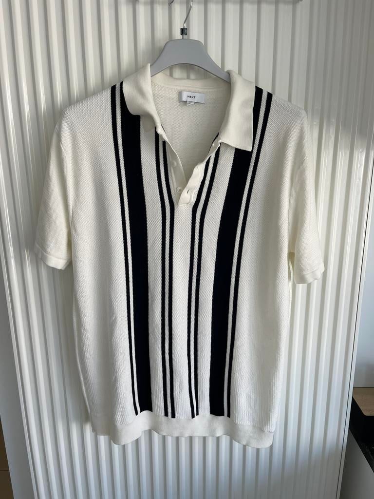 Stijlvolle Gebreide PoloBeige  Verticale Strepen Maat L/XL, Vêtements | Hommes, Polos, Comme neuf, Taille 52/54 (L), Beige, Enlèvement ou Envoi