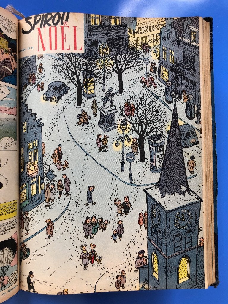 Spirou 1955 / 1956 - Reliure amateur en très bon état Noël, Livres, Plusieurs BD, Franquin Jijé Will Morris Hubinon Sirius …, Enlèvement