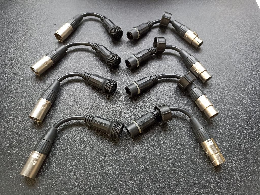 câbles adaptateurs pour fiches IP65 vers XLR, Musique & Instruments, Enlèvement ou Envoi, Comme neuf, Lumières