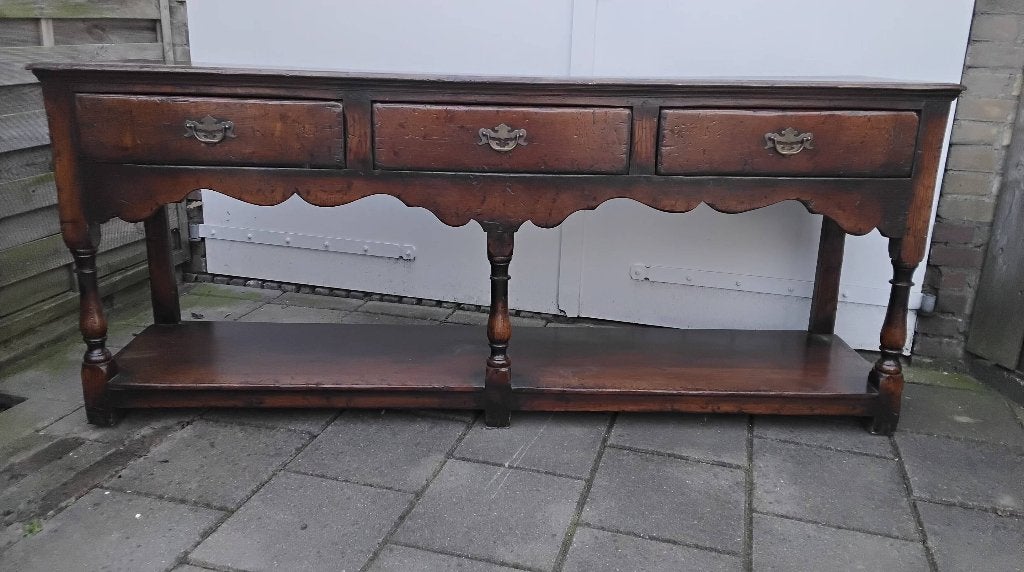 Engelse eikenhouten dresser, Ophalen