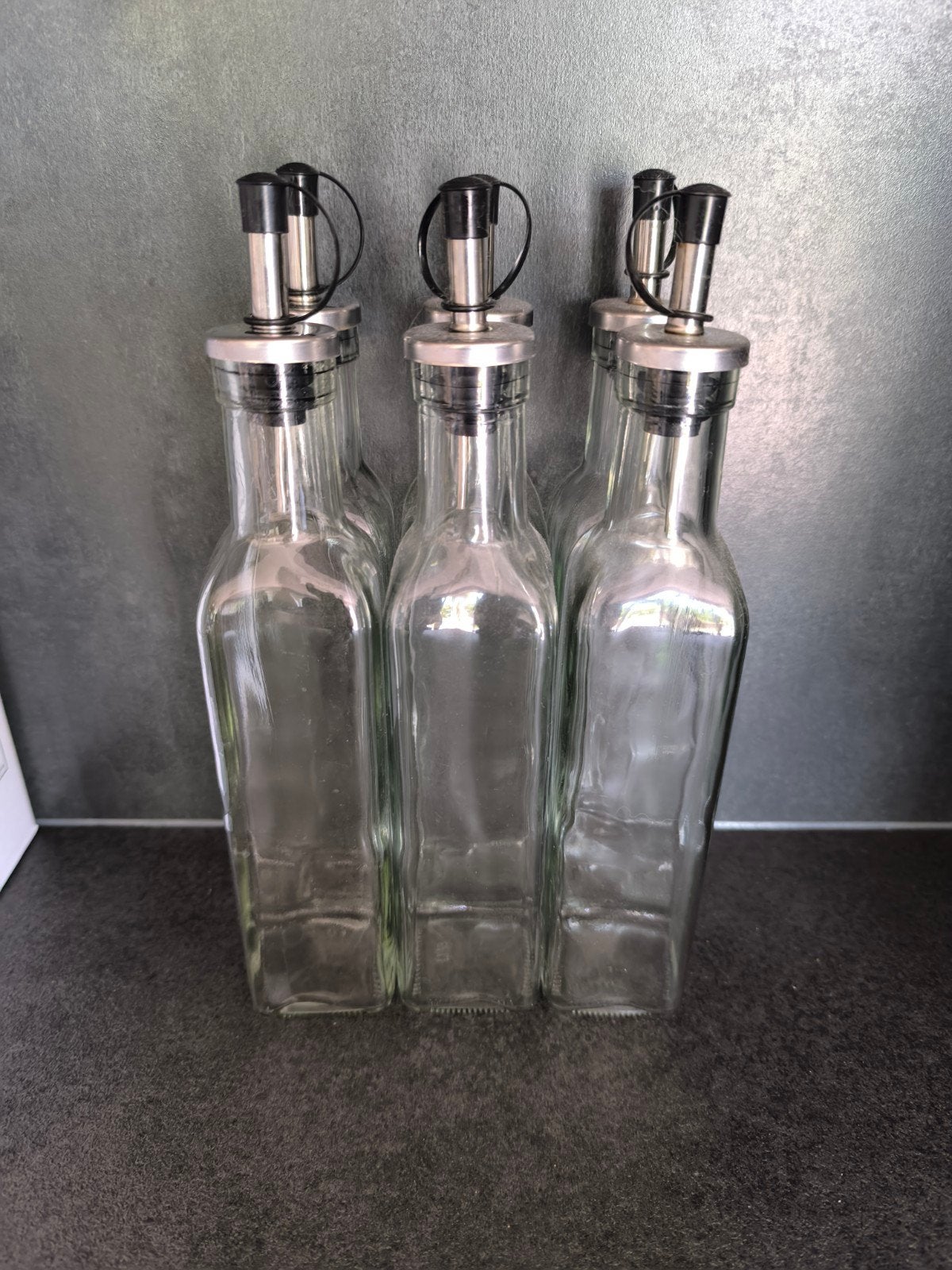Lot de 6 bouteilles huile/vinaigre, Maison & Meubles, Enlèvement