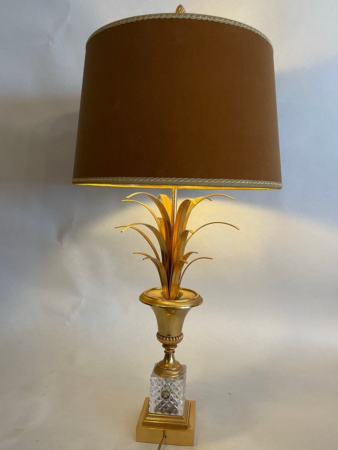 Vintage Boulanger Reed tafel lamp kristal 1970’s, Ophalen