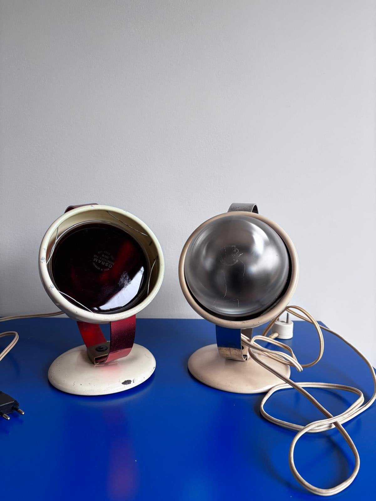 Lot de deux lampes Infraphil de Charlotte Perriand, Beige, Overige typen, Gebruikt, Overige fittingen